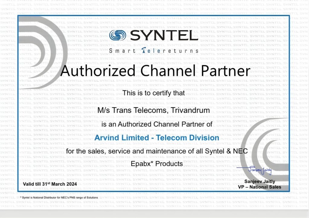 Syntel authorized channel partner certificate